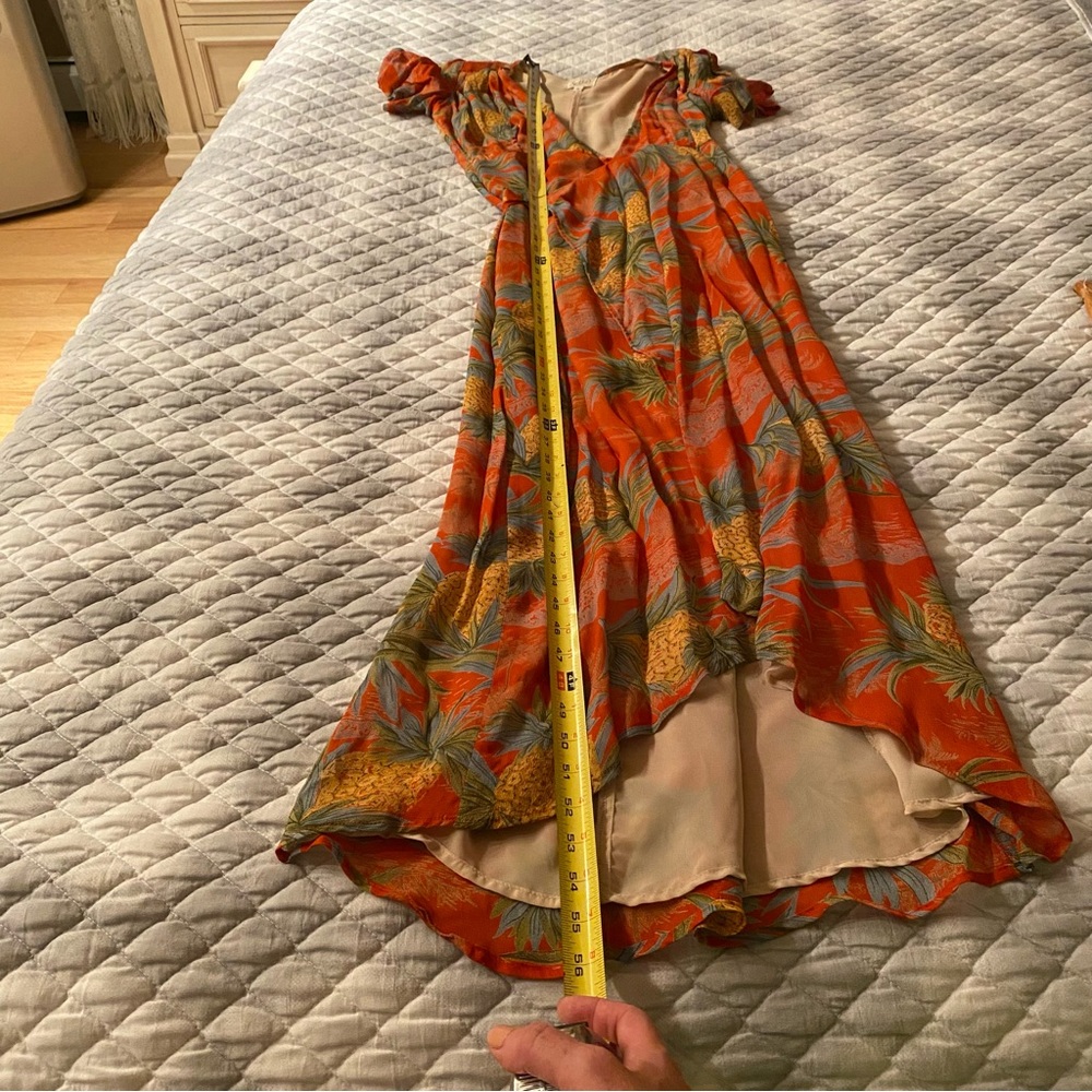 Anthropologie Pineapple wrap maxi dress Size S - Picture 5 of 9